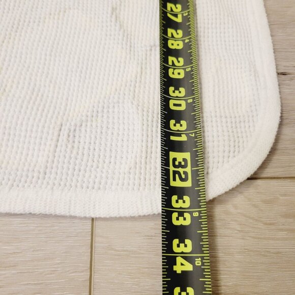 Vtg Baby Morgan Blanket With Patchwork Heart & Teddy Bear Design Waffle Cotton - Picture 7 of 9